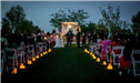 Wedding Ceremony at Dusk Lit by Candles