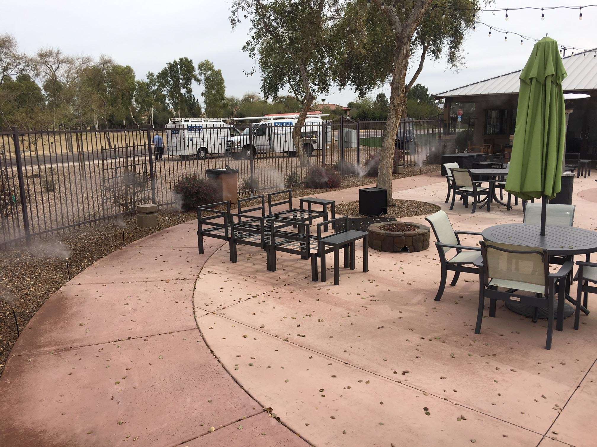 Outdoor Fenced in Patio by the Carriage House