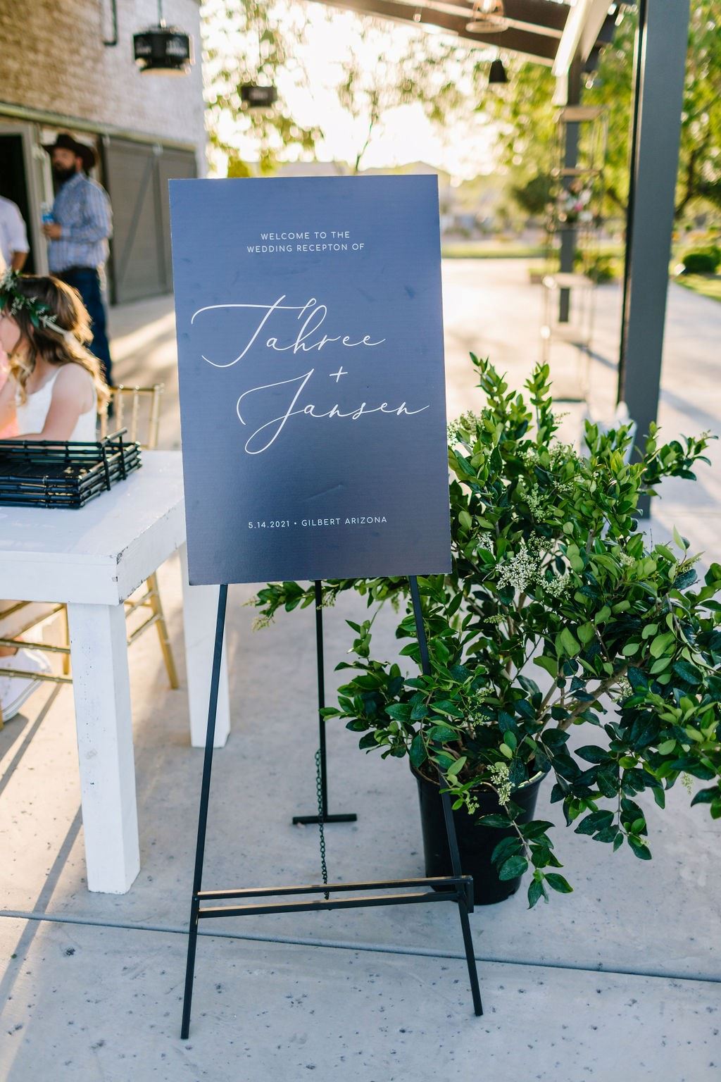 Entry sign for wedding