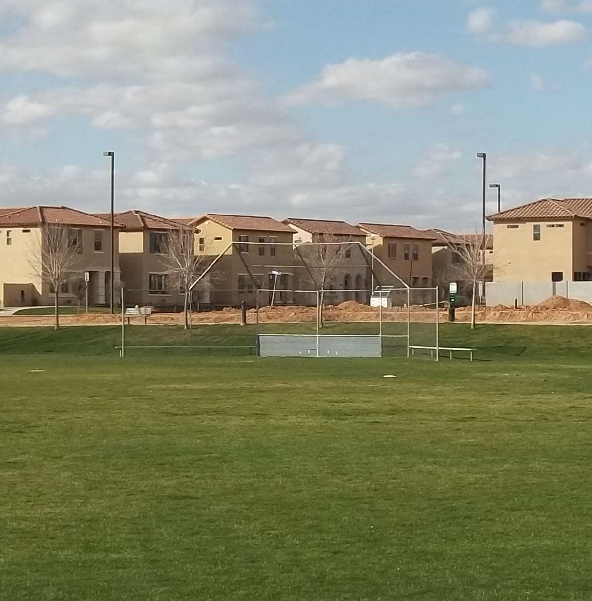 View of the Softball Infield as Seen from the Outfield